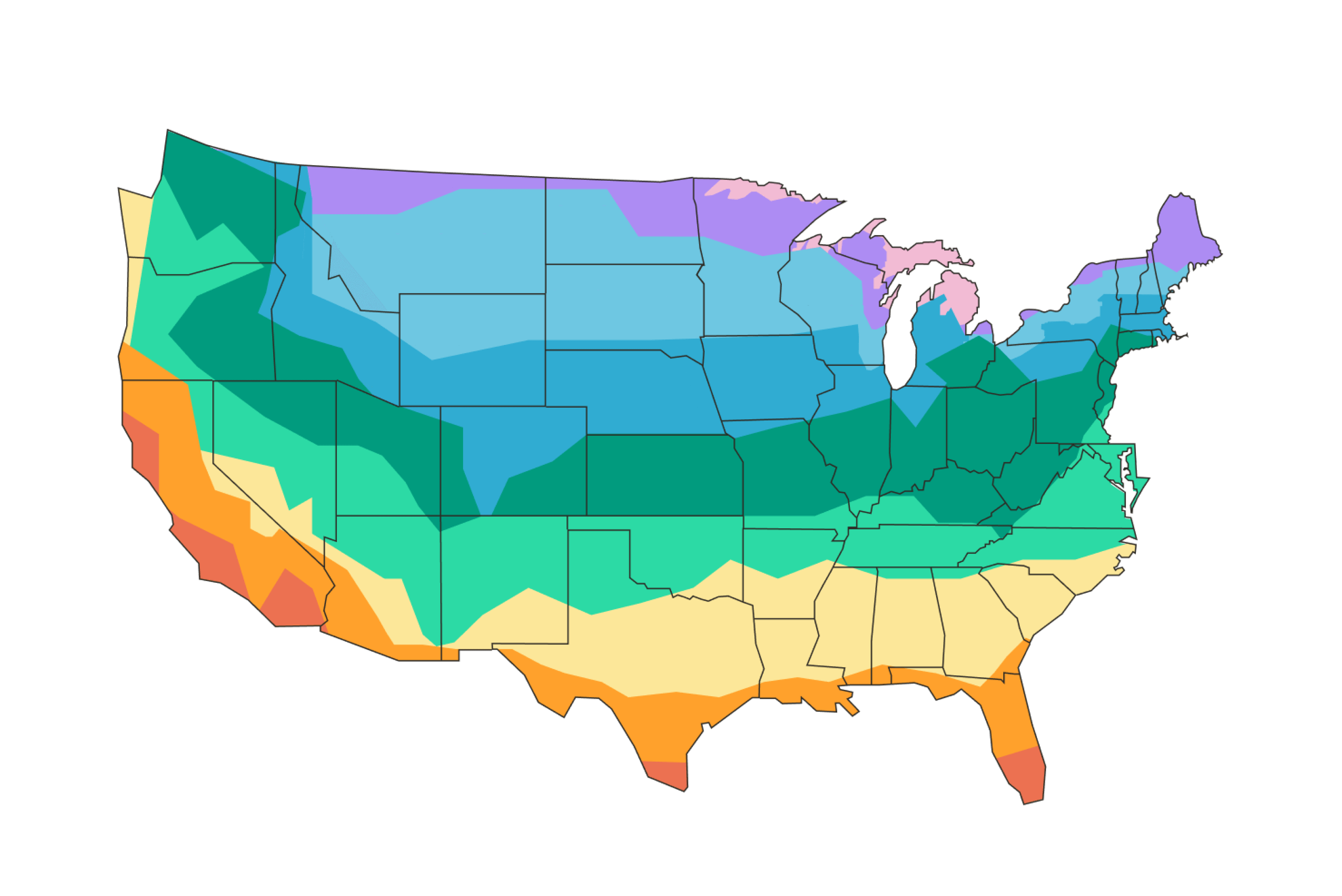 Map of Growing Zones